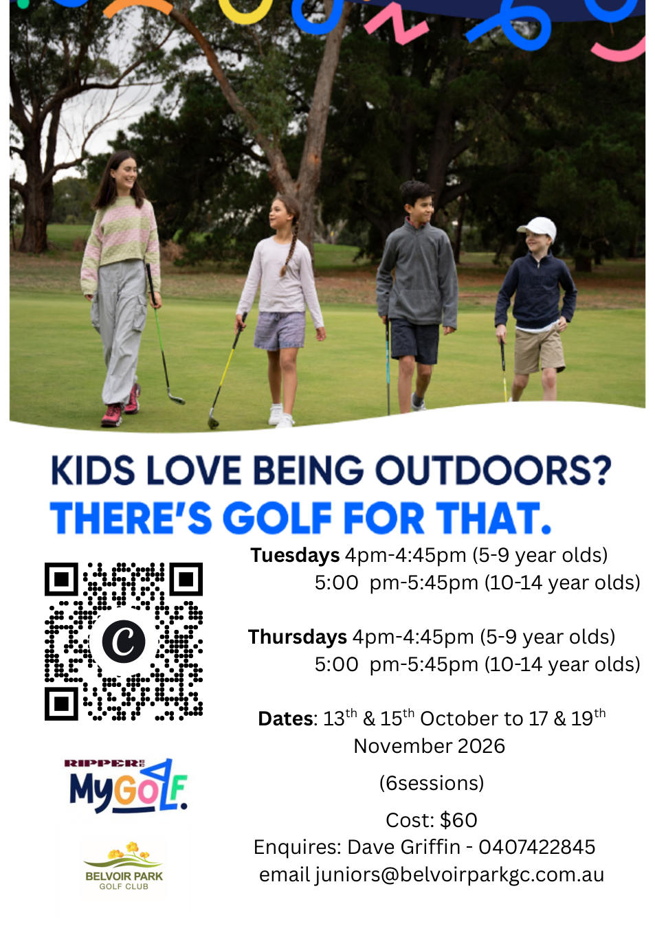 MyGolf Term 4 junior flyer.